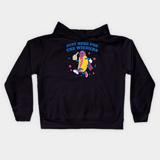 I'm Just Here For The Wieners - 4th of July hot dog Funny saying Kids Hoodie